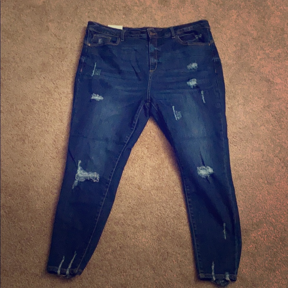 High rise skinny jeans